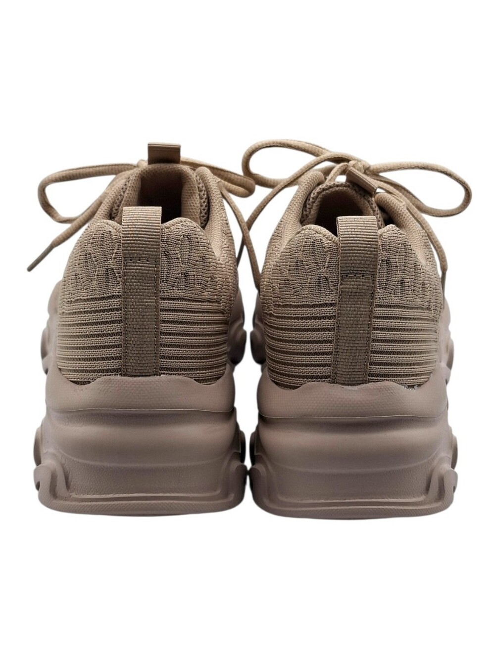 Lightweight Knit Chunky Women's Sneakers  Beige Nude Size 10 - Picture 5 of 7